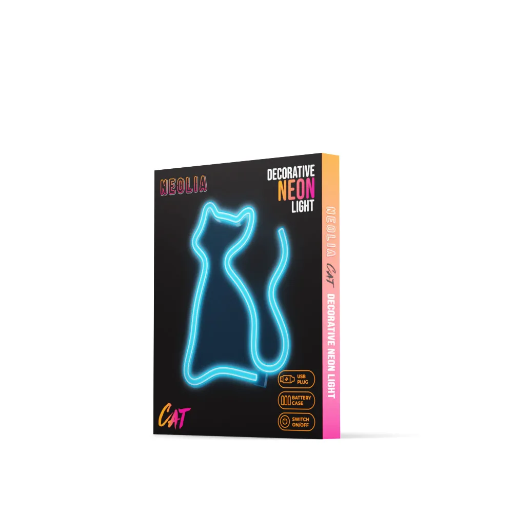 Neolia Neon LED Light CAT Διακοσμητικό Φωτιστικό turquoise