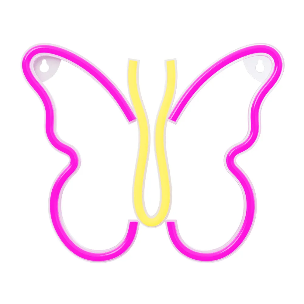 NEOLIA NNE03 Neon LED Light BUTTERFLY Διακοσμητικό Φωτιστικό pink