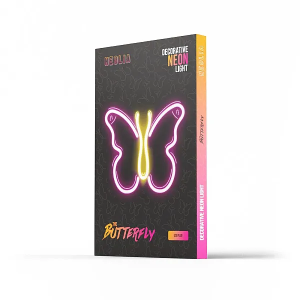 NEOLIA NNE03 Neon LED Light BUTTERFLY Διακοσμητικό Φωτιστικό pink