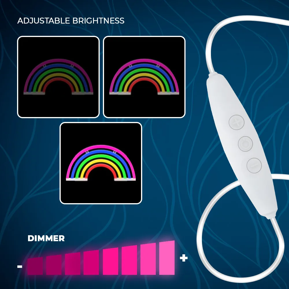 FOREVER LIGHT FLNE14X Neon LED Light Διακοσμητικό Φωτιστικό RAINBOW 5 colors