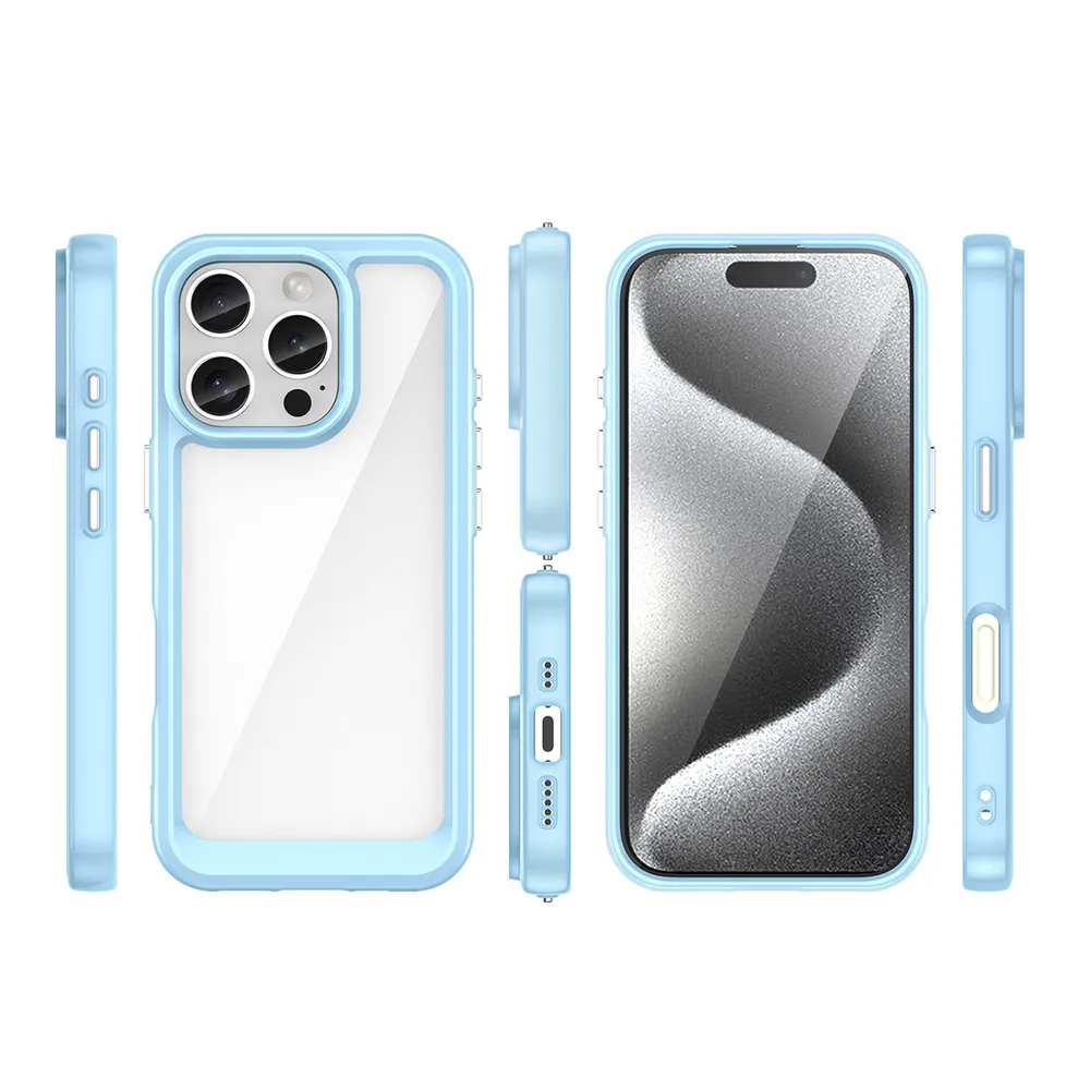 Apple Iphone 16E Outer Space Case for iPhone 16e Flexible Frame Cover - Μπλέ