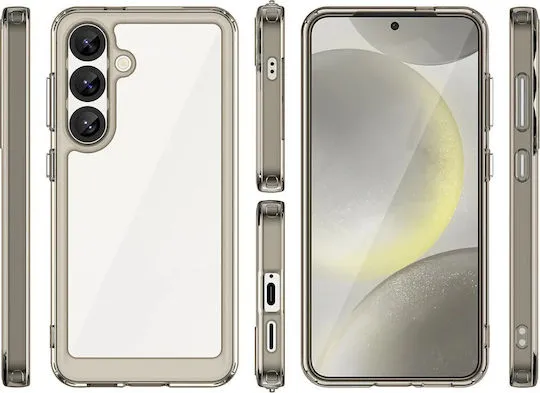 Apple Iphone 16E Outer Space Case Flexible Frame Cover - Διάφανο γκρί