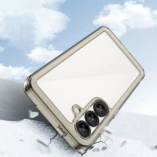 Apple Iphone 16E Outer Space Case Flexible Frame Cover - Διάφανο γκρί