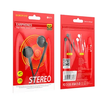 Borofone BM76 Handsfree με Βύσμα 3.5mm Μαύρο