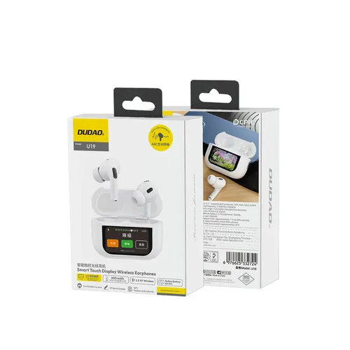 Dudao U19 Bluetooth Ακουστικά με Θήκη Φόρτισης Λευκά