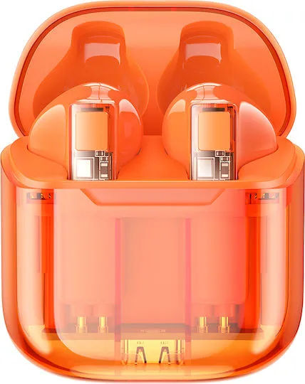 Borofone BW23 Bluetooth Ακουστικά με Θήκη Φόρτισης Transparent Orange