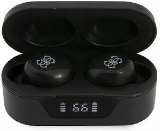 Guess Classic Logo In-ear Bluetooth Ακουστικά με Θήκη Φόρτισης Μαύρα