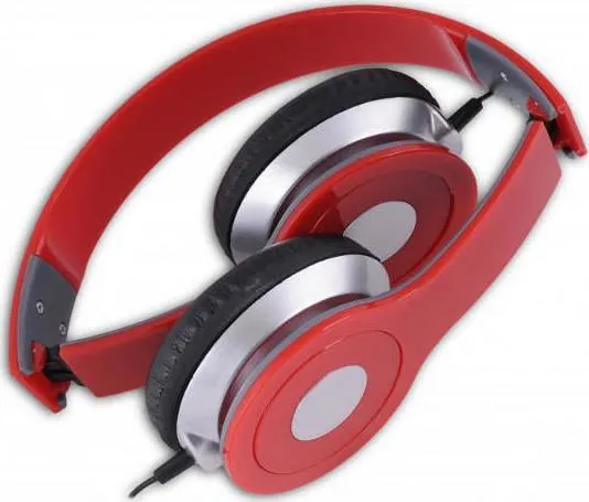 Rebeltec City Headphones with Microphone Ενσύρματα Ακουστικά Jack 3.5mm 1.2m - Κοκκινο