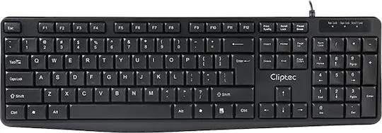 CLIPTEC RZK251 Ενσύρματο Πληκτρολόγιο Αγγλικό US