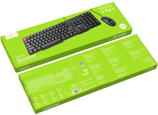 HOCO Hoco GM16 Ενσύρματο Σετ Πληκτρολόγιο & Ποντίκι Αγγλικό US