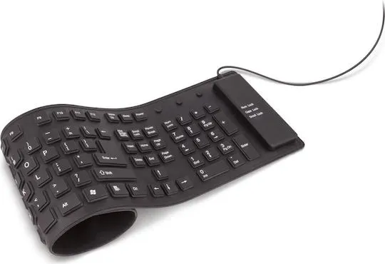 SETTY Silicone KHO-01 Ενσύρματο Πληκτρολόγιο Αγγλικό US